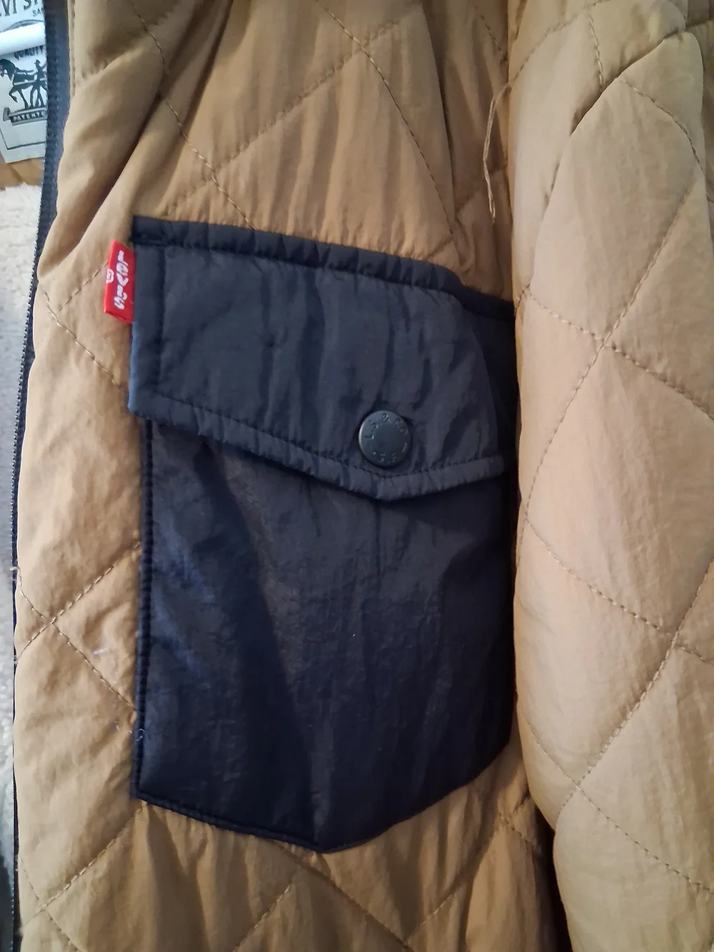 Levi's Men's Quilted Sherpa-Lined Brown Jacket - Picture 5 of 9